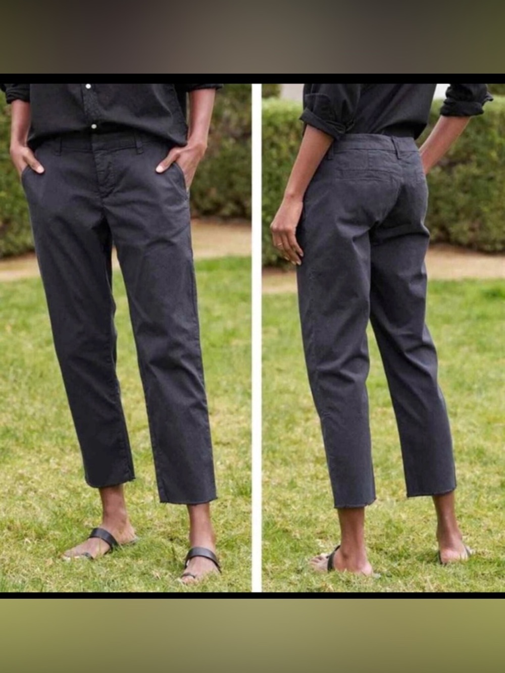 Frank & Eileen Wicklow Italian Chino Pants Washed Navy Size 12